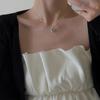 Elegant Blue Oval Zirconia Necklace - Women's Chic Clavicle Chain In INS Style