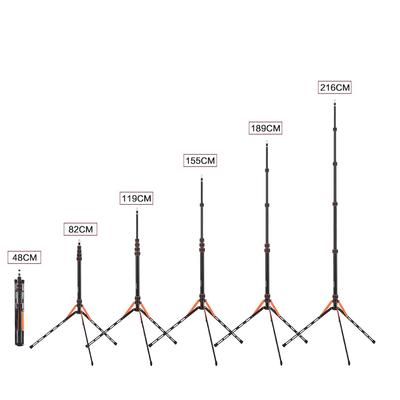 Andoer SL25-5 85.03-inch Foldable Tripod Stand Aluminum Alloy 5 Sections Adjustable 5kg/11.02lbs