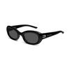 Gentle Monster Logo Detail Acetat und Metall Unregelmäßige Sonnenbrille Unisex Sonnenbrille Schwarz SAVAGE-01