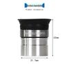 Astronomisches Teleskopzubehör: Silbernes Weitwinkel-Okular & HD-Barlow-Linse (4/10/20/25mm) 1,25 Zoll