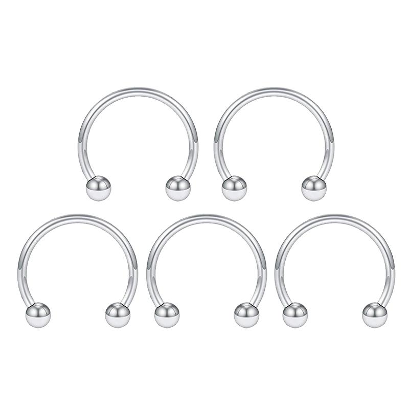1pc 316L Stainless Steel Lip Rings Studs Labret Piercing Master Earrings Septum Nose Hoops Unisex Women Punk Cool Body Jewelry