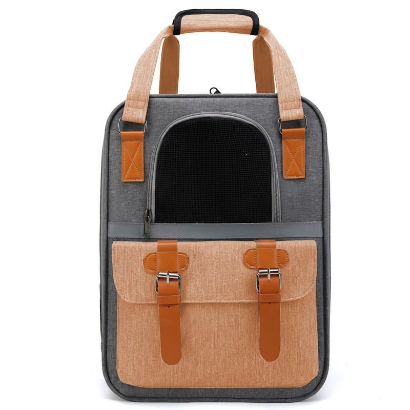 Dual-Shoulder Pet Carrier Backpack Cats Small Dogs - Durable Oxford Fabric With Grip Handle 13L Capacity 5-7kg Weight