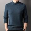 Hengyuanxiang Men's 100% Pure Wool Mock Neck Sweater