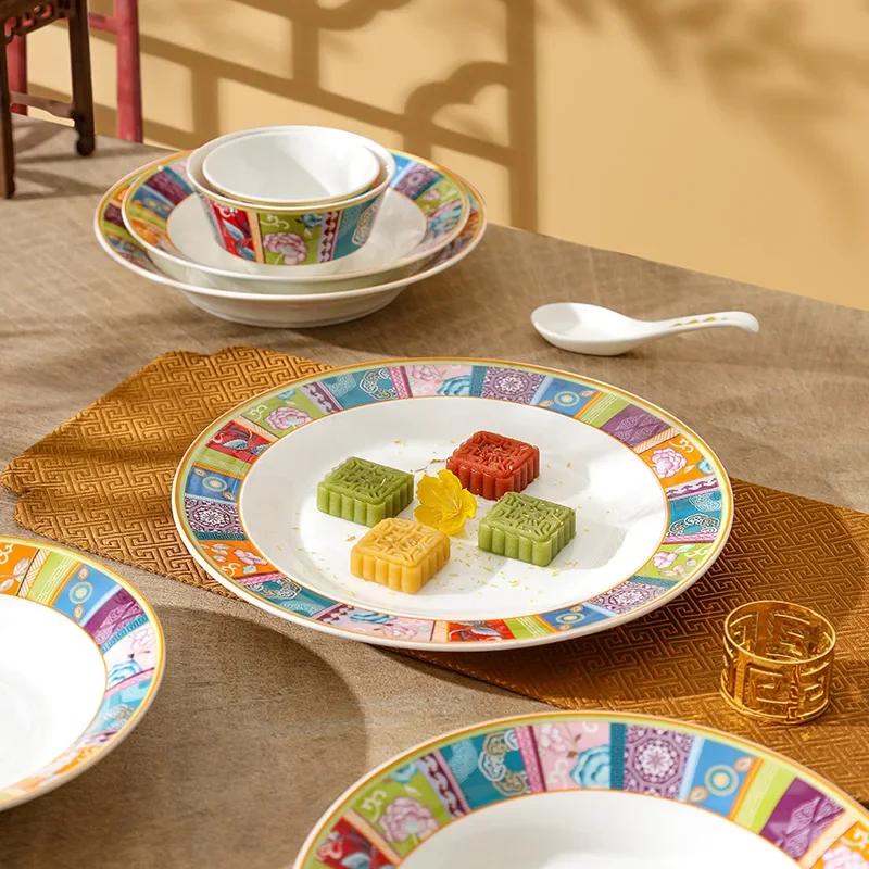 Kreative Keramikplatte im modernen Stil, Retro-Restaurant, exquisite Steak-Flachplatten, köstliche Gerichte, Ramen-Schüsseln, Haushaltsgeschirr