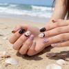 Elegant 3D Sculpted Floral False Nail ABS Press On Nail Easy Application Long Lasting For Bridal Event Office