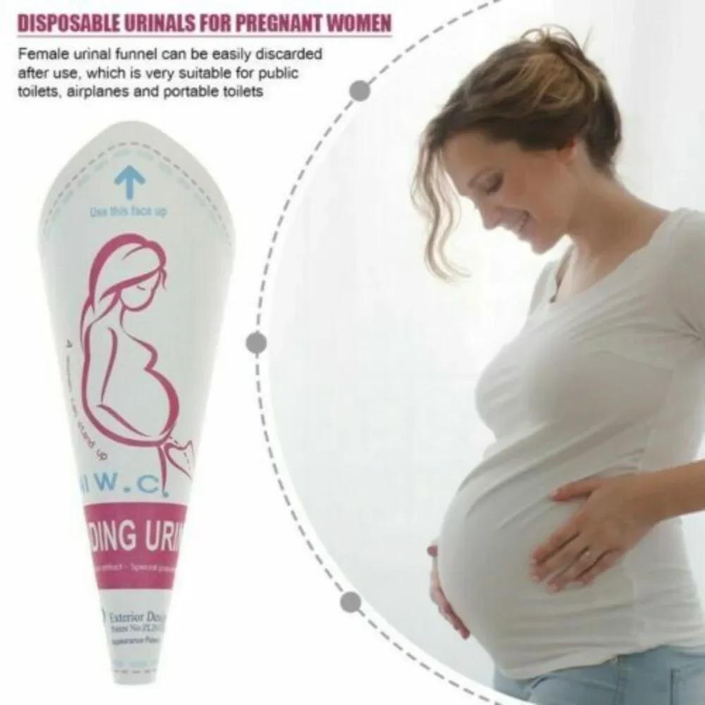 12Pcs Disposable Women Urinal Waterproof Paper Urination Device Travel Camping Portable Pregnant Female Stand Up Outdoor Toilet