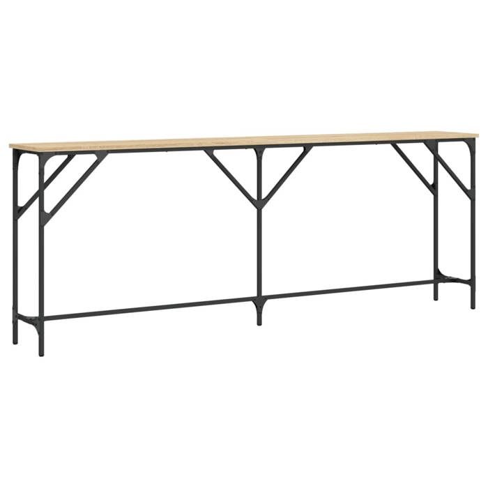 VidaXL Table console chêne sonoma 200x29x75 cm bois d'ingénierie 837778
