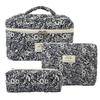 1 pièce Mignon Fleurs Coton Sac de Maquillage Femmes Fermeture Éclair Organisateur Cosmétique Tissu Sac à Main Forme Boîte Portable Étui de Toilette pour Filles
