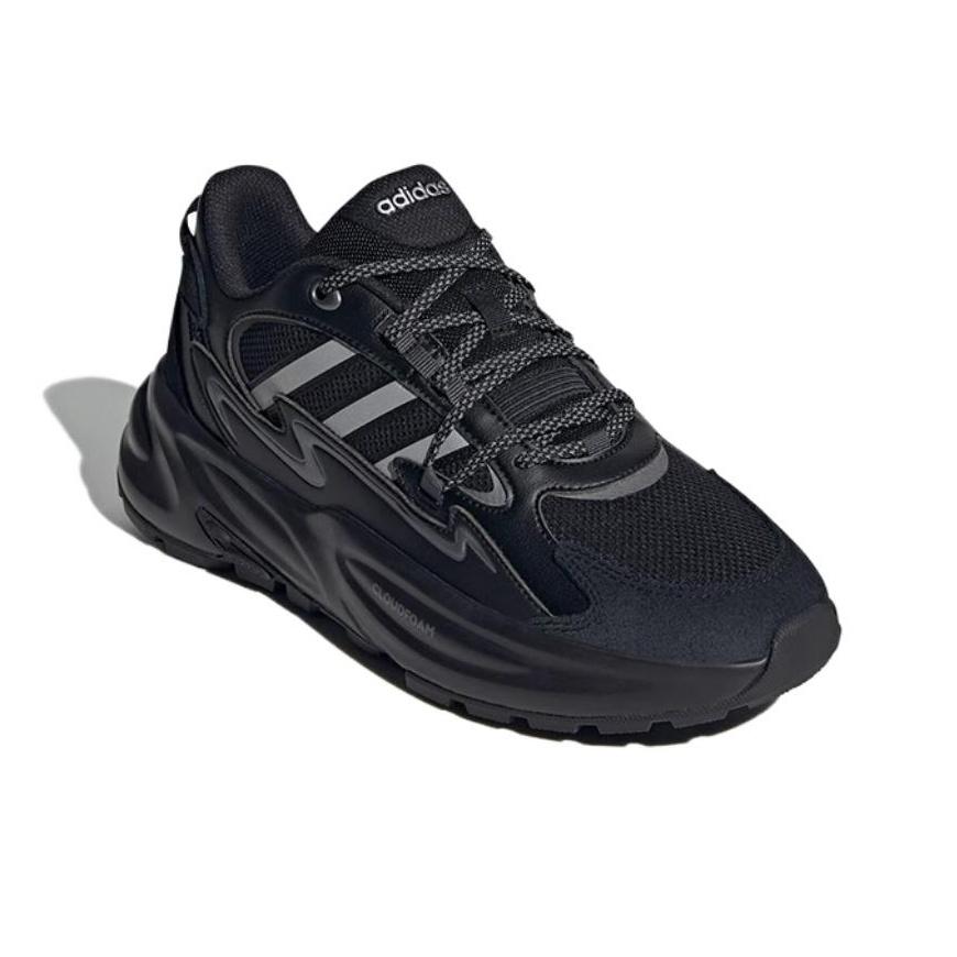 Adidas Ozwave Surge Comfortable Non-Slip Wear-Resistant Low-Top Dad Shoes Unisex Sneakers Black Silver JR3184