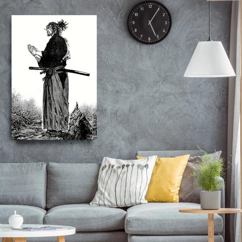 Samurai Anime Canvas Poster Printings Modern Figure Wall Art Painting Pictures for Bedroom Living Room Home Decoration Gift