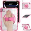 For iPad Pro 11 (2024) Kickstand Case Hand Strap PC+TPU+Acrylic Cover with Shoulder Strap