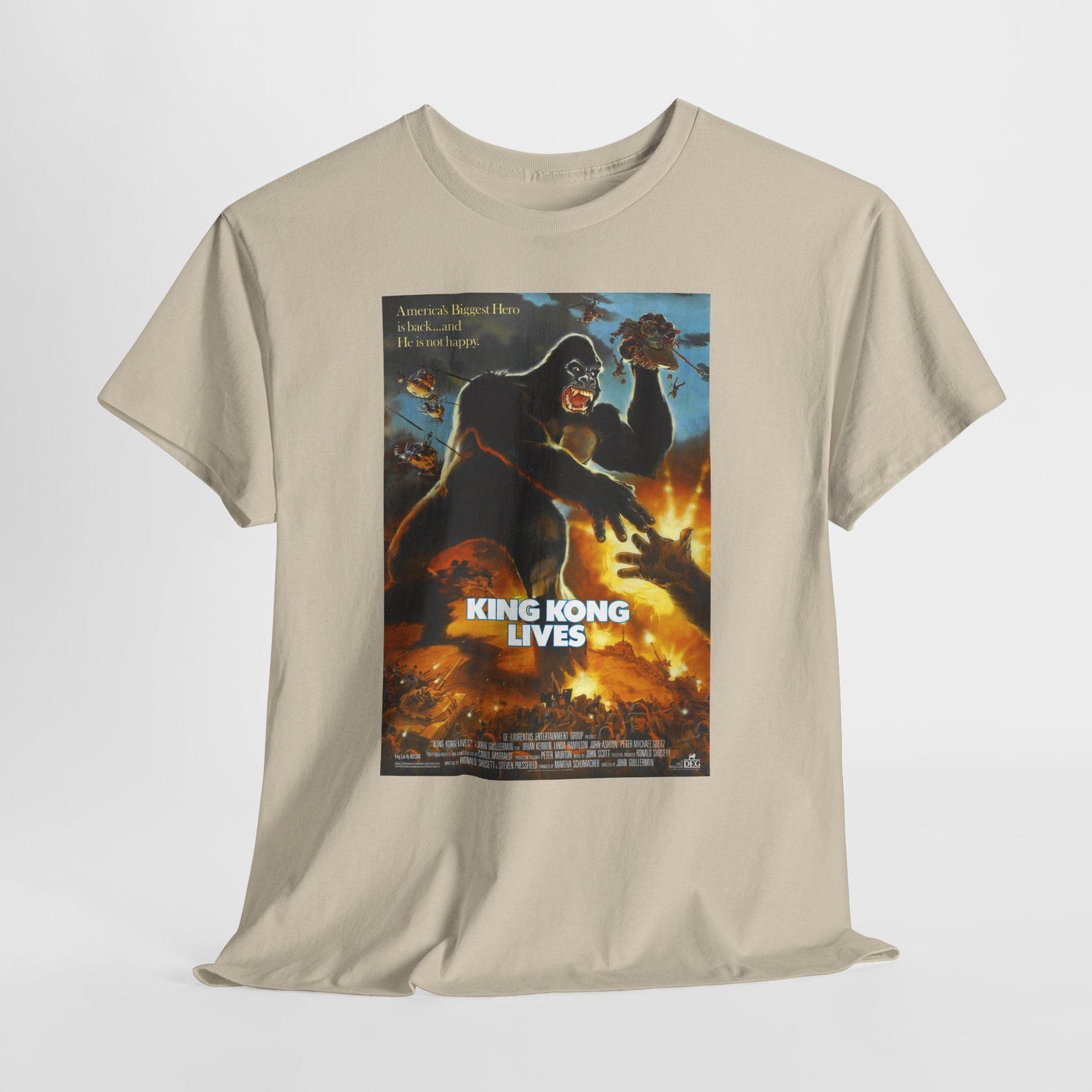 King Kong Lives movie Unisex Heavy Cotton Tee, Graphic Tee, Retro Tee, Classic Action Tee, 80s Movie Shirt, 4XL
