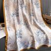 Silk scarf female spring and autumn fashion printing simulation silk temperament sarong thin section shawl scarf