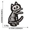 Patch Brodé Chat Squelette d'Halloween - Accessoire Vêtement DIY