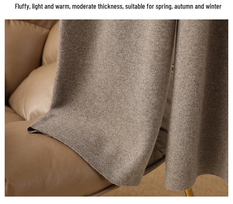 Dámské podzimní/zimní splývavé pletené kalhoty s vysokým pasem a širokými nohavicemi ze 100% vlny – Měkké, všestranné, ležérní, až na zem