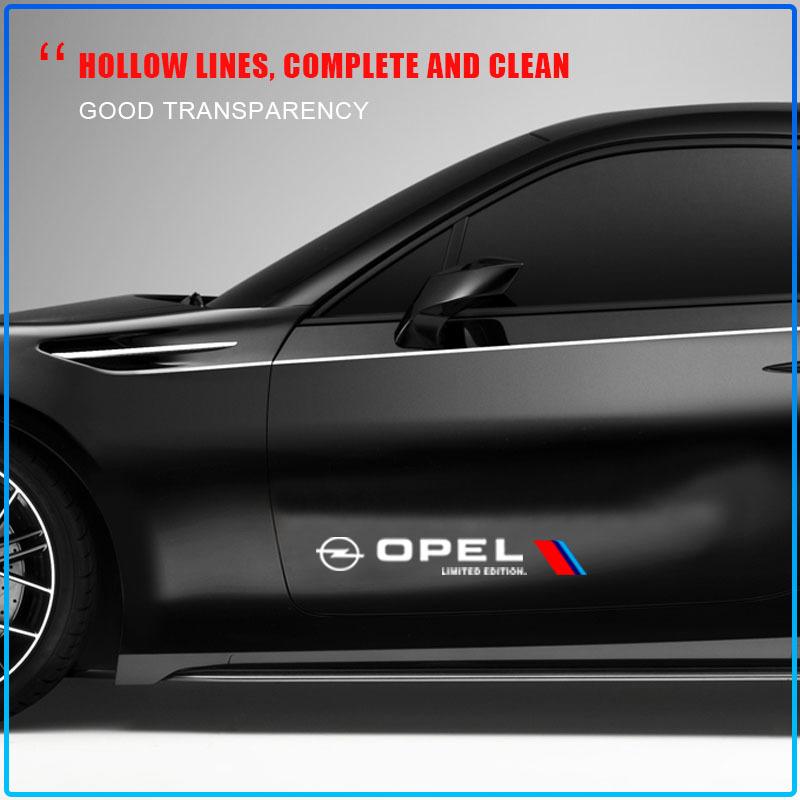 2Pcs Car Body Decoration Stickers Door Personalized Sport 3D Stickers For Opel Astra H G J Insignia Mokka Zafira Corsa Vectra B C D