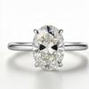 2026 New Personalized Fashion Oval Diamond Ring, Classic Four-claw Wedding Ring, Female