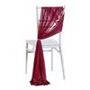 2pcs Chiffon Chair Sashes Wedding Chair Decoration 20x250cm for Wedding Aisle Party Banquet Event Baby Shower