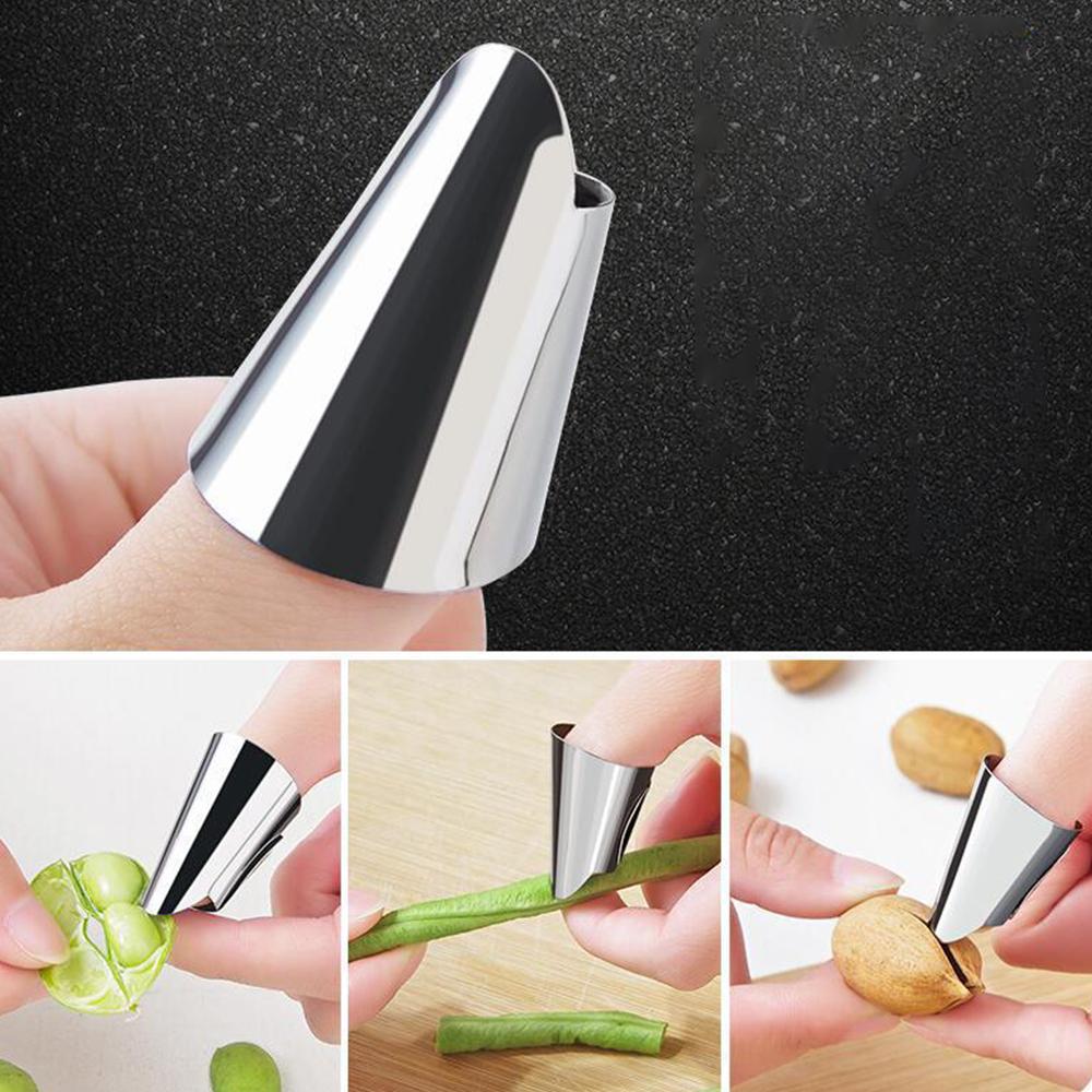 2pc Thumb Knife Finger Farm For Fruit and Vegetable Fingertips Picker Thumb Knife Finger Guard Kitchen Accessories Garden Gloves