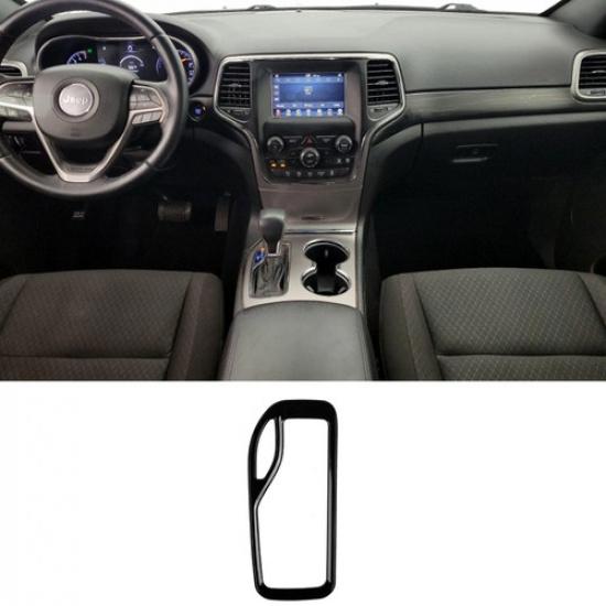 

Black Center Console Gear Shift Bezel Cover Trim For Jeep Grand Cherokee 16-21