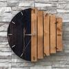 Irregular Abstract Industrial Style Wall Clock Simple Creative Big Wooden Quartz Wall Clock Living Room Bedroom Home Decoration