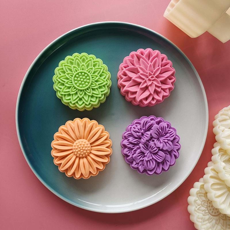 Dessert Mold Mid Autumn Festival Dessert Mould DIY Hand Pressure Fondant Decoration Tools Moon Cake Mold