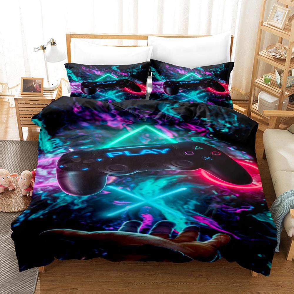 Three-Piece Digital Printing Kit Bedding, Gamepad Home Textile Four-Piece Quilt Cover