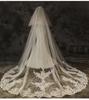 Summer Bridal Lace Edge Wedding Veil with Long Train
