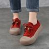 Johnature Genuine Leather Thick Sole Women's Shoes Round Toe Lace-up Versatile Casual Flat Platform Shoes