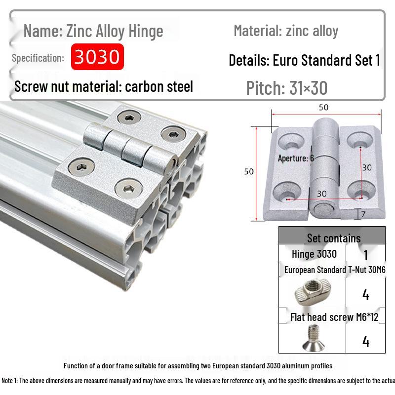 Hochleistungsscharniere aus Zinklegierung für Aluminiumprofiltüren (20/30/40/45)