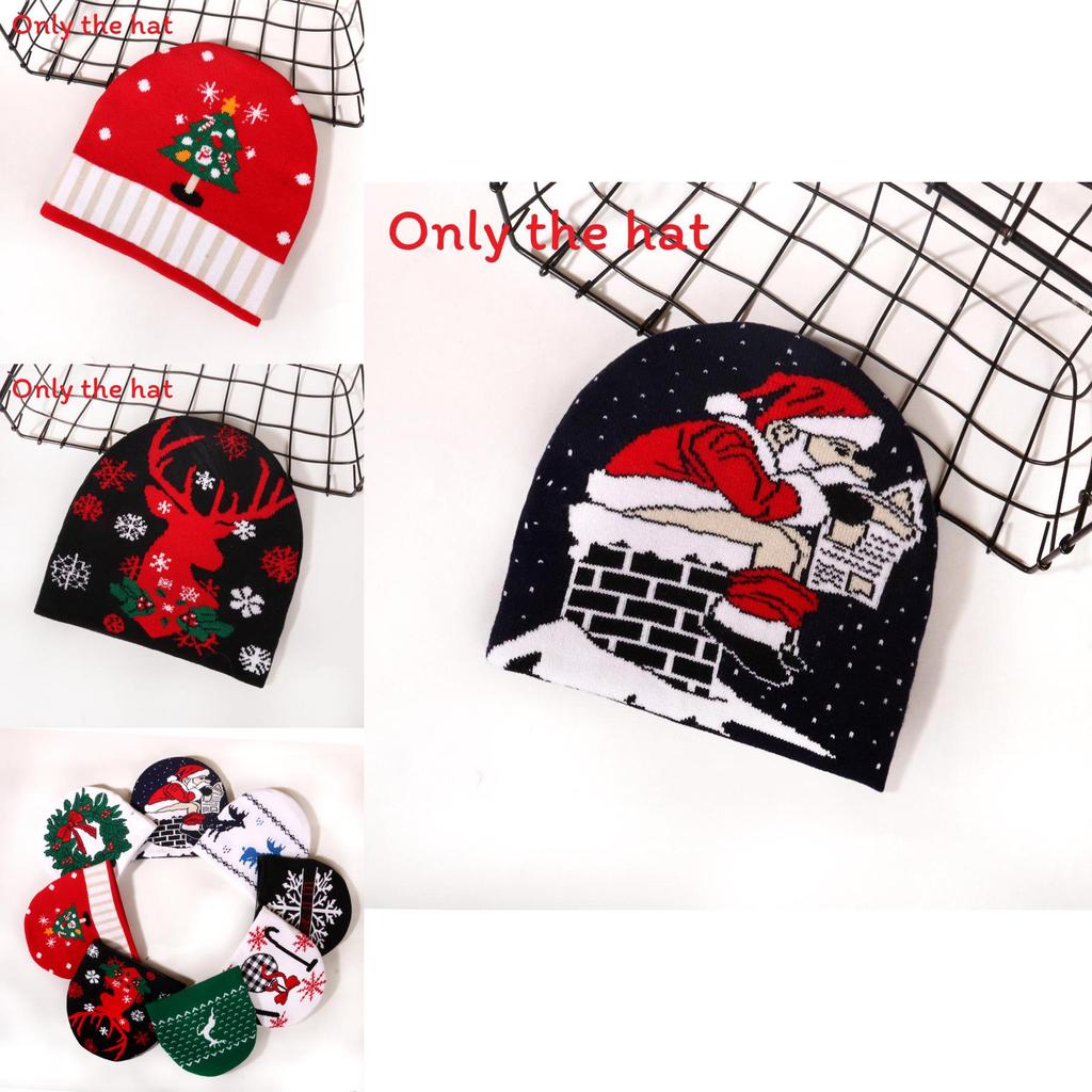 Christmas Knit Hat With Snowflake Pattern And Warmth For Winter Holiday Festivities
