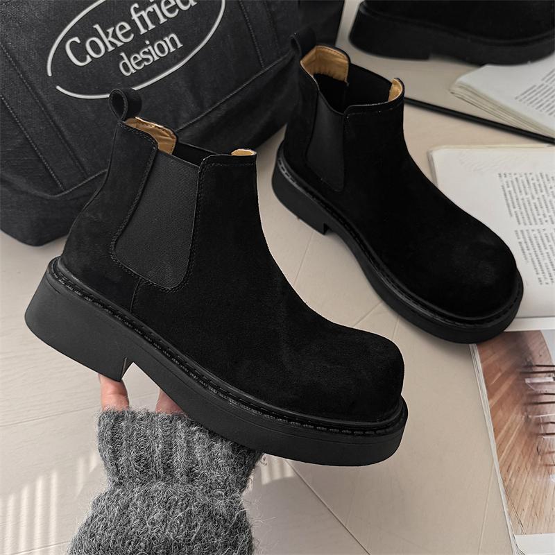 

Кожаные ботинки для мужчины Натуральная кожа Ботинки большого размера Высококачественные Дизайнерские Формальные ботинки Ботильоны Деловые 46 чёрный