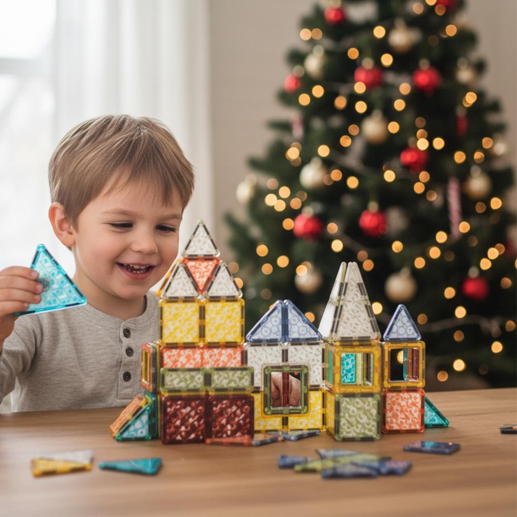 60 Pieces 3D Magnetic Construction Blocks Educational Puzzle