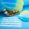 3 Sheets Resin Stickers Ocean Waves Resin Filler Decorative Films Art Supplies Kit Transparente White for Resin Molds Jewelry Making Crafts Scrapbook