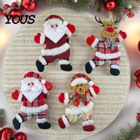 Christmas Curtain Tiebacks for Living Room 2Pcs Santa Tiebacks, Dancing Reindeer Holdders, Metal Clip Theme Holders Office Cute Bear Holdbacks Window
