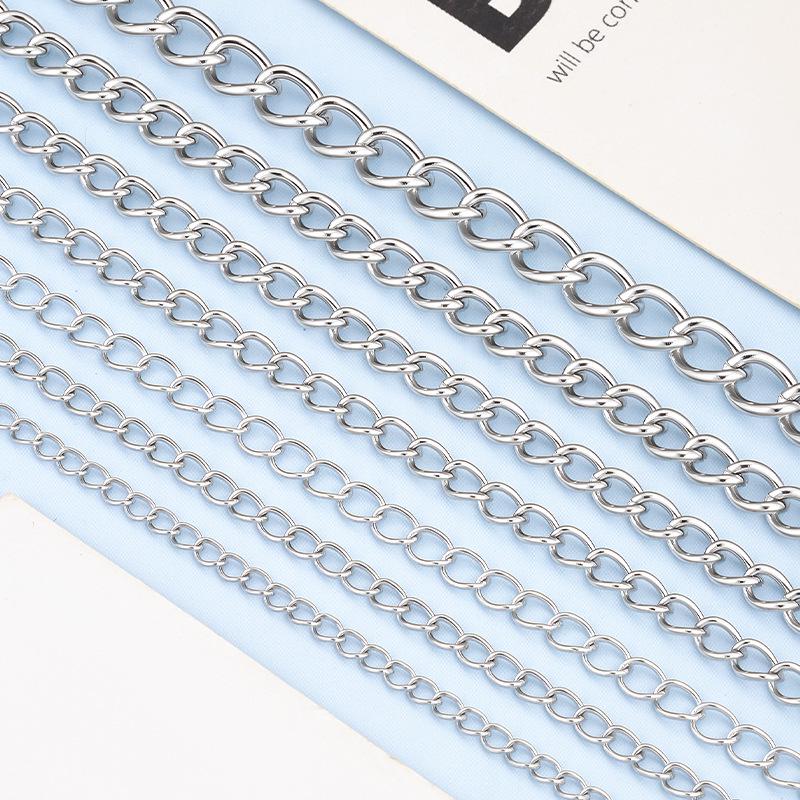 Handmade DIY Titanium Steel Adjustable Extension Chain for Jewelry and Clothing