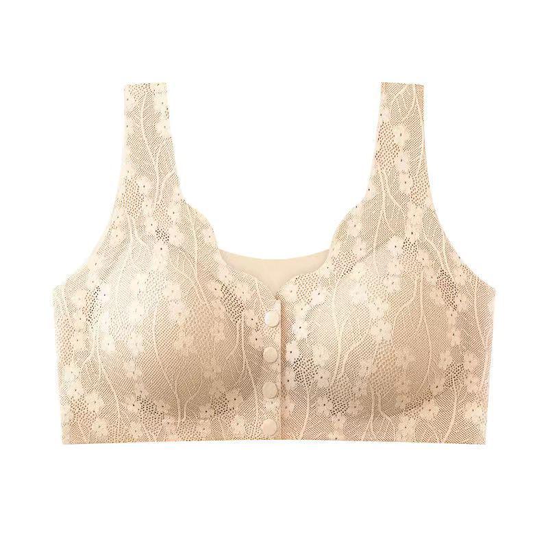 

Бесшовный бюстгальтер с пряжкой спереди в стиле жилета для женщин среднего и пожилого возраста - без стального кольца, Douyin Popular 4XL 150—170 jin