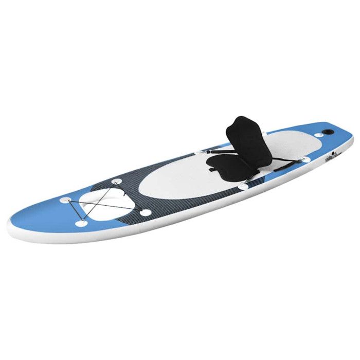 VidaXL Inflatable SUP Board Set Paddleboard Surfboard Paddleboard Outdoor Repair Kit Blue 93389