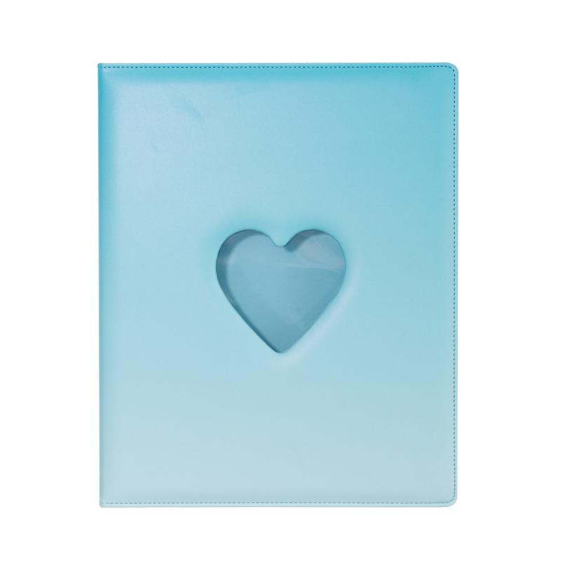 Sweet Heart Cutout Binder A4 Macaron Gradient Card Album D-Ring Loose-Leaf Cute Photocard Holder for K-Pop Idol Photo Collection