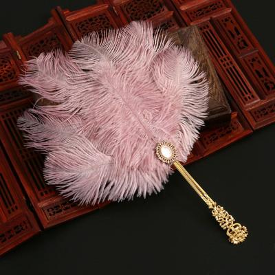 Feather Crafts Feather Fan Cosplay Props Dance Performance Decorative Craft Fan Antique Hanfu Handheld Cheongsam Dance Props
