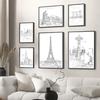 Paris Madrid New York Sydney Las Vegas Skyline Line Wall Art Prints Canvas Painting Nordic Poster Decor Pictures For Living Room