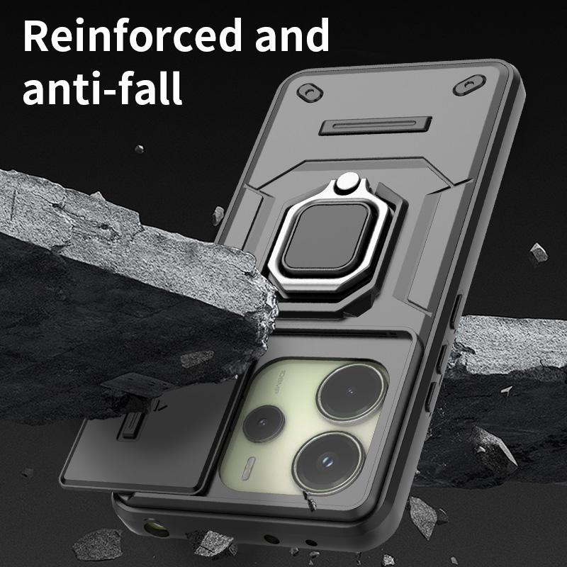 Armor Case For Xiaomi Redmi Note 14 13 Pro Plus 5G 4G Heavy Duty Shockproof Anti-Scratch With Ring Holder Phone Cover