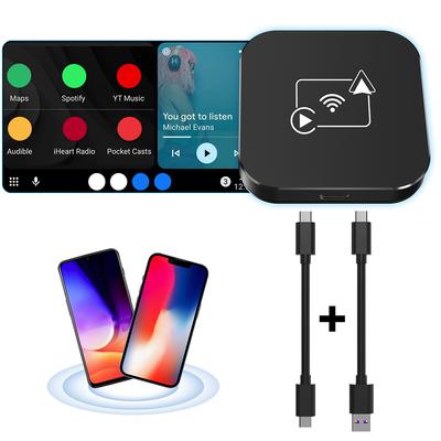 Wireless CarPlay & Android Auto Adapter Smart CarPlay Box Wired To Wireless Carplay Dongle WiFi BT Plug and Play