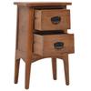 Nightstand Solid Pine Wood 40 x 29 x 68 cm Brown