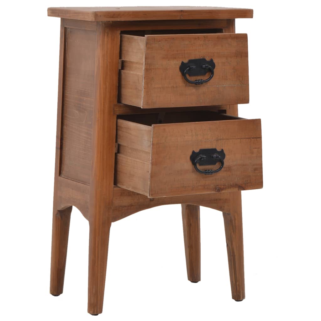 Nightstand Solid Pine Wood 40 x 29 x 68 cm Brown