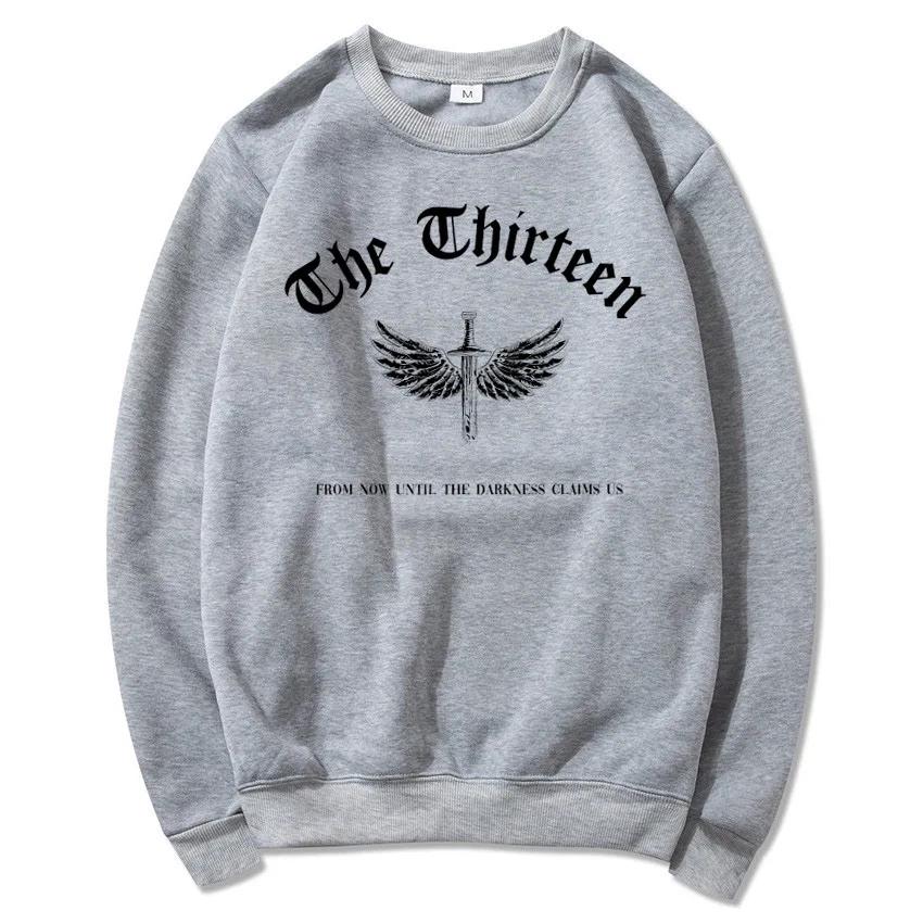 Винтажный толстовка Throne of Glass Acotar Night Court SJM The Thirteen Hoodie Court of Dreams Blackbeak Coven Rhysand Sweatshirt S серый 1464₽