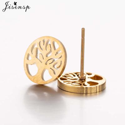 Vintage Tree of Life Earrings Stainless Steel Norse Mythology Jewelry Love Peace Studs Gift for Women Men