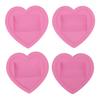 4Pcs Caster Cups Universal Pink Heart Pattern Rubber Low Noise Protective Furniture Pads