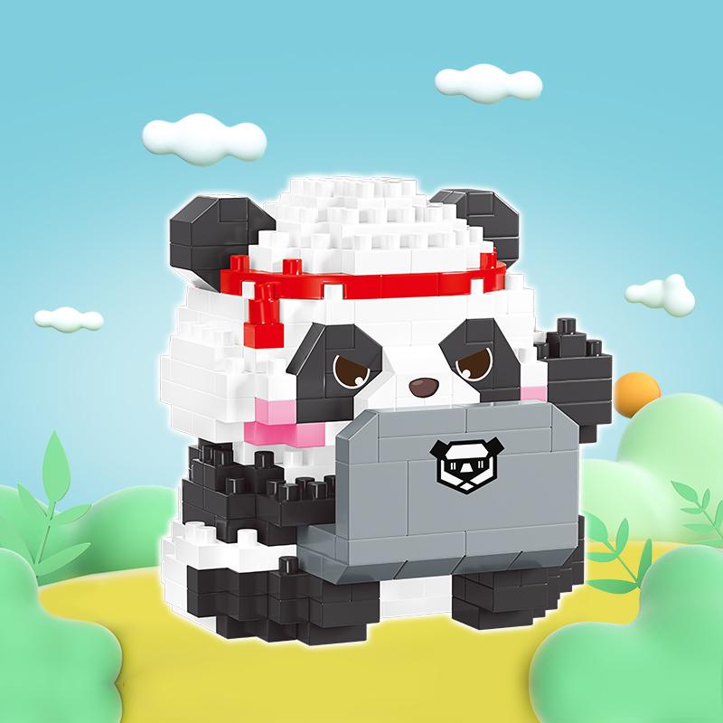 

Domibro мини милые панды микро строительные блоки 3D алмазная модель животные кирпичи DIY городские строительные игрушки для детей подарок Panda8-256Pcs