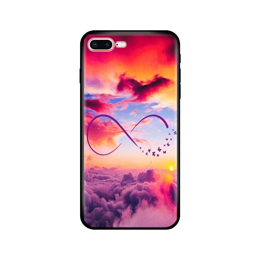 For Iphone 7 8 Case Silicon Soft Tpu Shell Cover For Apple iPhone 7 8 Plus Bag Funda Coque Etui Bumper Paiting Black Tpu Case